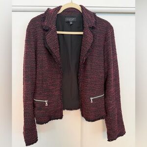 Laundry By Shelli Segal Women's Textured Burgundy Blazer